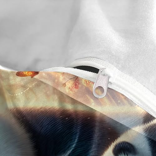 Parure de lit panda 200x200 cm en microfibre avec housse de couette imprimée 3D - 8