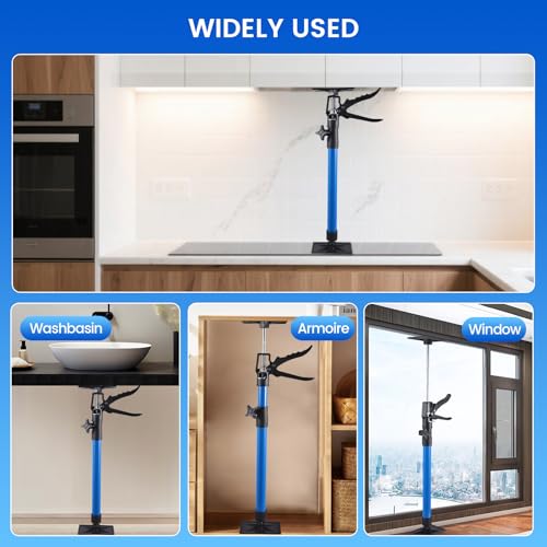 2 Stück Deckenstütze,Montagestütze,Zargenspanner,Türspanner 360° Gedreht,Schnellspannstütze,Deckenstütze Montagestütze 40Kg*2,Zur Unterstützung Von Türzargen,Schränken (50-115cm)