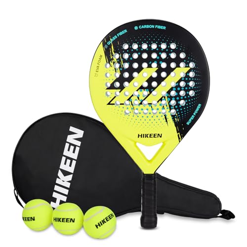 Hikeen Padel Racket Carbon Fiber Surface - EVA Memory Lightweight...