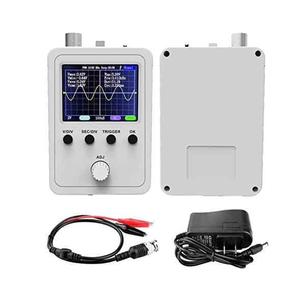 AUKUYEE Updated 2.4" TFT Digital Oscilloscope Kit with Power Supply and BNC-Clip Cable Probe Q15001 (Assembled Finished Machine) - Image 7