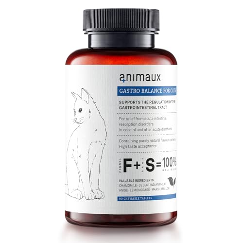animaux Gastro Balance Cats - Probiotici per gatti per un'alimentazione regolare - 90 compresse masticabili - favorisce la digestione naturale - alimentazione complementare con finocchio e salvia