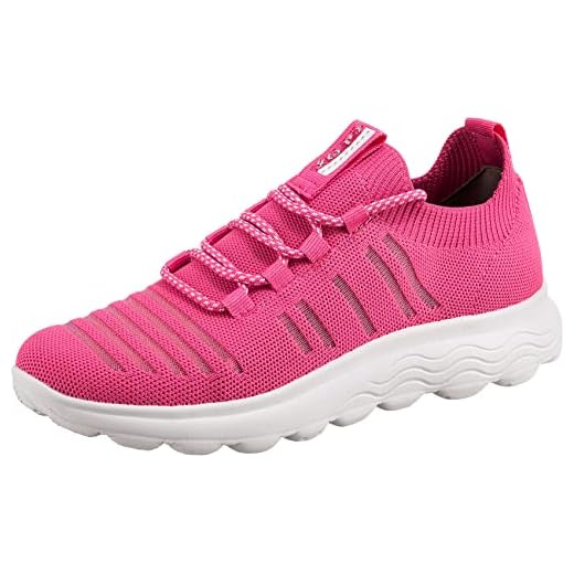 Geox D Spherica C, Zapatillas, Mujer, Rojo Fuchsia, 38 EU