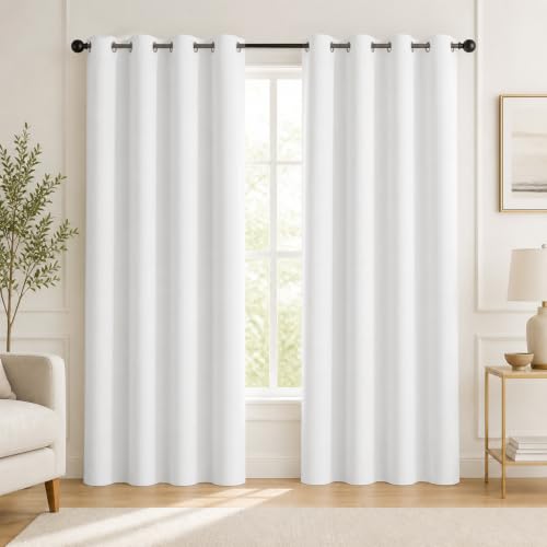 Deconovo 100% Blackout Curtains for Living Room 84 Inch Length 2 Panels Set