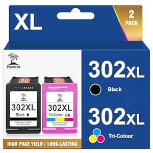 Palmtree 302 XL Druckerpatronen Multipack Wiederaufbereitet für HP 302 Druckerpatronen Ersatz für HP 302 XL für HP Envy 4525 4520 4524 4527 OfficeJet 3831 5230 5220 3833 DeskJet 3630 3639 3636 3638