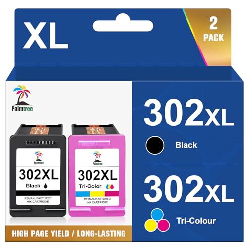 Palmtree 302 XL Druckerpatronen Multipack Wiederaufbereitet für HP 302 Druckerpatronen Ersatz für HP 302 XL für HP Envy 4525 4520 4524 4527 OfficeJet 3831 5230 5220 3833 DeskJet 3630 3639 3636 3638 Palmtree 302 XL Druckerpatronen Multipack Wiederaufbereitet für HP 302 Druckerpatronen Ersatz für HP 302 XL für HP Envy 4525 4520 4524 4527 OfficeJet 3831 5230 5220 3833 DeskJet 3630 3639 3636 3638