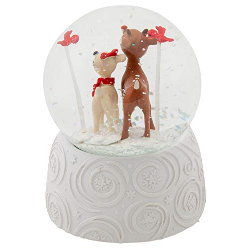 Rudolph With Clarice Musical 6 Inch Globe Plays The Tune Rudolph The Red Nose Reindeer #TOP2