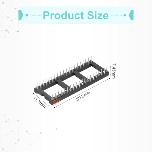 Adaptateur douille DIP IC MECCANIXITY 40 broches pas 2.54 mm pour circuit imprimé