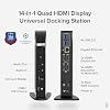 Plugable 14-in-1 USB C Docking Station | 4X HDMI Quad Dock with 100W Charging, HDMI Displays | Compatible with Windows, Thunderbolt (4X USB, 1x USB-C, Ethernet, SD Card, Audio) UD-3900C4