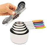 Measuring Cups and Magnetic Measuring Spoons Stainless Steel Set Of 12 - GOOD CITRUS - Measure Dry &...