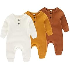 3pack Long Sleeve White+yellow+tan