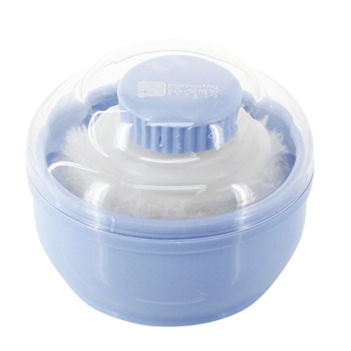 Tininna Puderquaste mit Schatulle, für Babys, hypoallergen, für Gesicht, Kosmetik, als Schwamm, für Puder