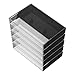 VILLCASE 5pcs Cassette Tape Cases, Clear Plastic Cassette Tape Cases Dust Proof Audio Storage Holder 4.25 x 2.75 x 0.62 inch, Black