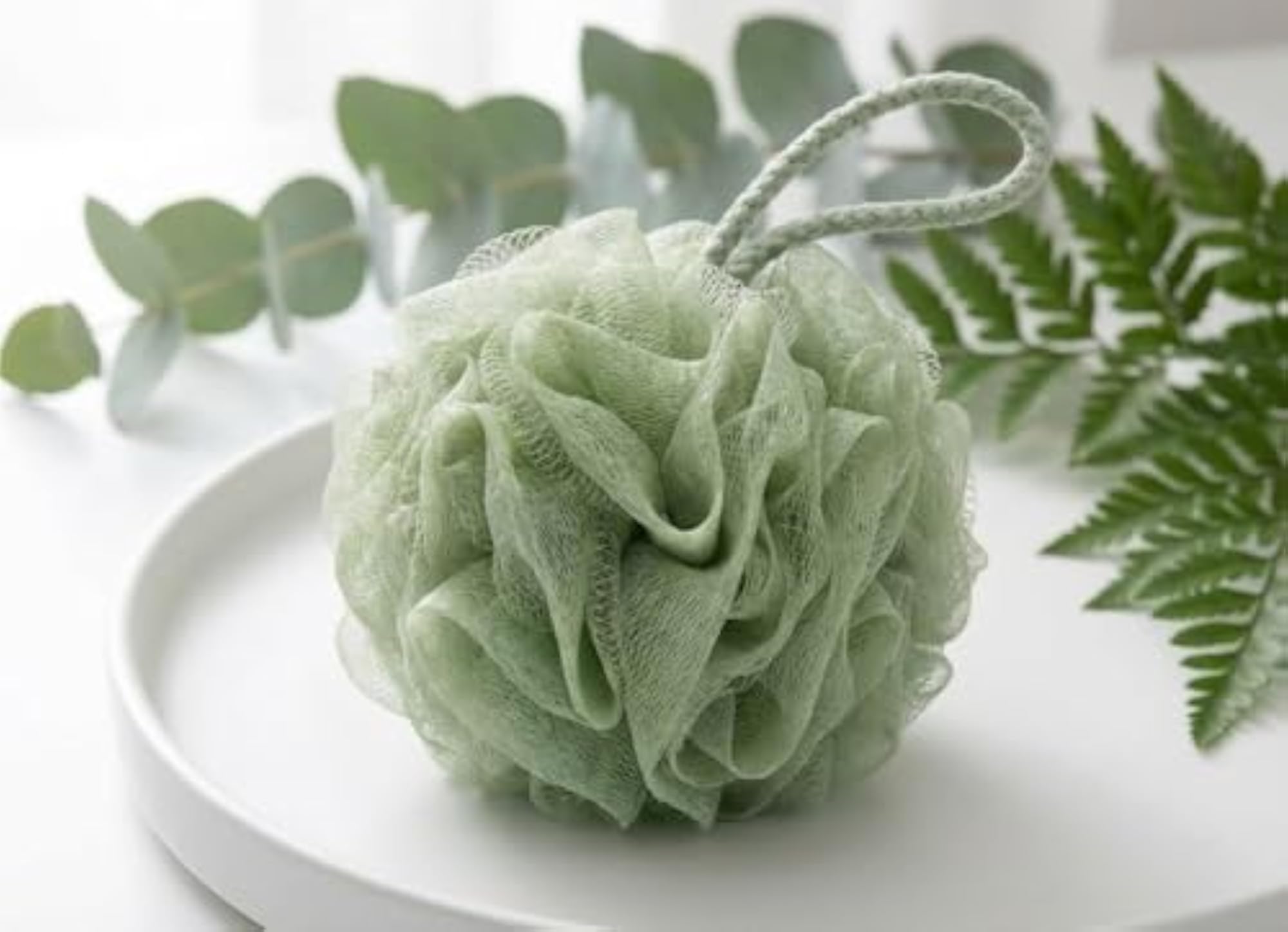 Naxura Bath Sponge Round Loofah, Soft Mesh Scrubber