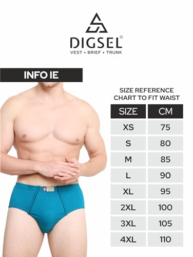 Image of Men 100% Combed Cotton Inner Elastic Self Design Briefs INFO IE