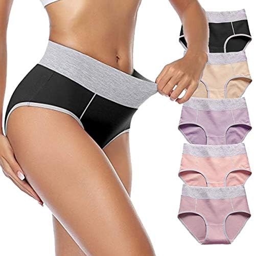 OPIBOO Women's Cotton Underwear,Soft Underwear Women Briefs,Ladies Comfort Breathable Underwear Briefs Panties