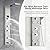 DELAVIN LED Shower Panel Stainless Steel Shower Tower with Temperature Display, 5-Function Shower Panel Tower System with Rainfall Waterfall Massage Body Jets Tub Spout Handheld Shower, Brushed Nickel