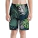Summer Fashion Hawaiian Style Gifts Boys Casual Classic Short Summer Beach Shorts Swim Shorts Swimwear Bathing Suits Black-L