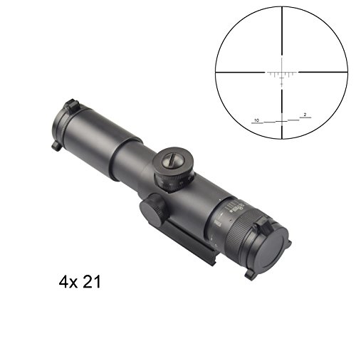 Fyland Rifle Scope AO 4X 21 mm with Quick Detach Mount, 30 mm Tube Black