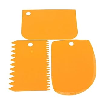 Futaba Cake decorating scraper Baking Tools - 3 Pcs - Orange