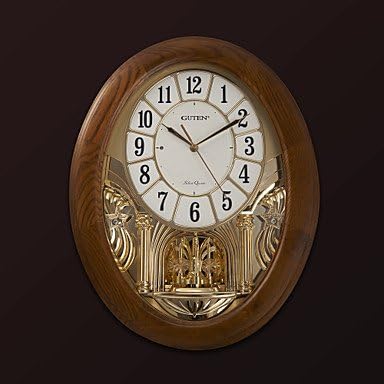 19.25"H Modern Style High Class Tabletop Clock with Pendulum