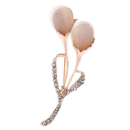 Broschen Für Kleidung Broschen Opal Stein Tulpe Brosche Elegante Schmuck Blume Broschen Strass