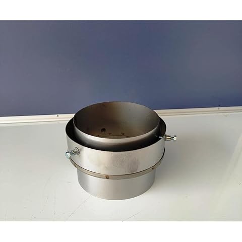 StoveMaestro 5"-5" Flue Pipe to Flexible Flue Liner Adaptor with Fixing Bolts Cover