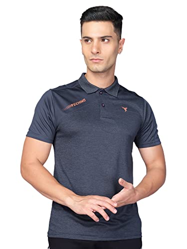Image of TECHNOSPORT Men's Polyester Slim Fit T-Shirt