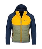 Atmungsaktiv und isolierend Trollkids Kinder Hybridjacke Sirdal, Mystisches Blau/Goldgelb, Größe 116