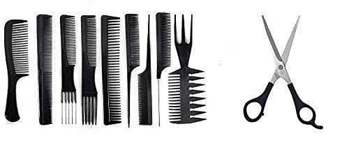 Click to enlarge AASA Salon Barbers Hairdressing Cutting Combs for Men and Women Black (Cutting Combs)