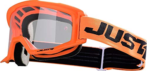 Just 1 Helmets Just1 Goggle Vitro Orange, Maschera Da Fuoristrada Unisex – Adulto, Arancio, Taglia One Sizeca