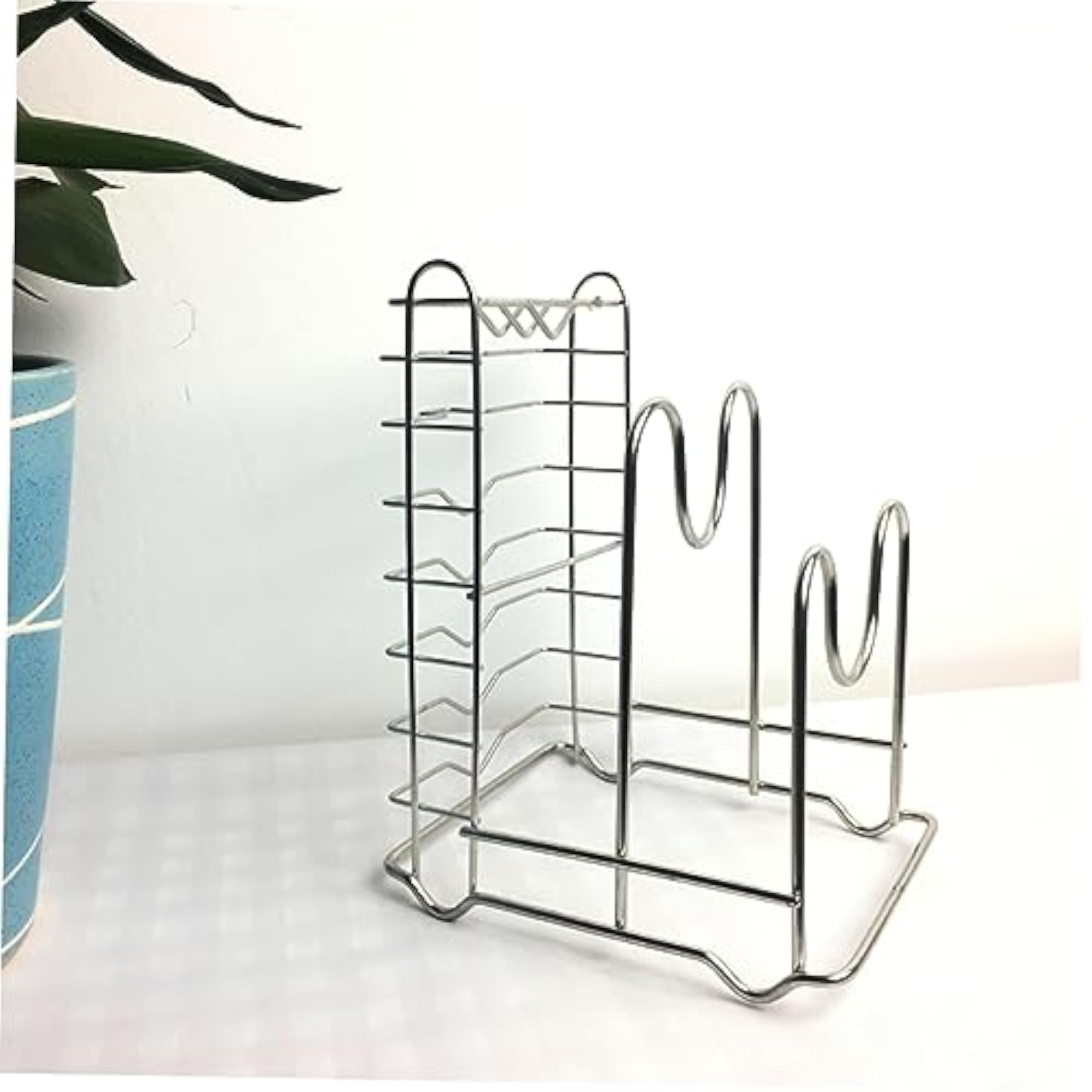 3-in-1 Stainless Steel Cutting Board Knife Rack Organizer