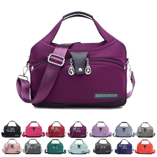 Soft Side Lightweight Underseat Tote Bag, Fashion Small Underseat Bag Light (Dark Purple)