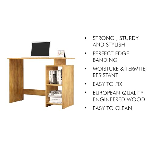 Image of Bniture Wooden Study Table for Home | Engineered Wood Laptop Study Table with Book Shelf | Multi Purpose Office Desk for Laptop, Computer, Writing & Study | Workstation for Home & Office | Giant Wood