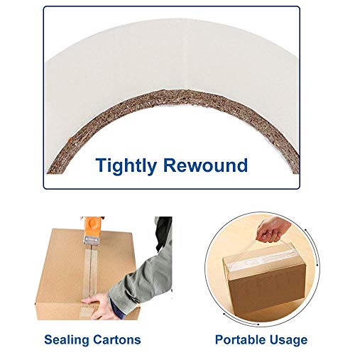 Perfectape Heavy Duty Packing Tape 6 Rolls, Total 360Y, Clear, 2.7 Mil, 1.88 Inch X 60 Yards, Ultra Strong, Refill For Packaging And Shipping #TOP2