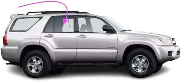 Passenger Side Right Rear Door Window Glass Compatible With 2003-2009 Toyota 4Runner Models-Clear