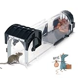 HOLYBO Mausefalle Lebend, Tierfreundliche Lebendfalle für Mäuse Leicht zu Verwenden Wiederverwendbare und Hygienische Mäusefalle Maus, Mouse Trap