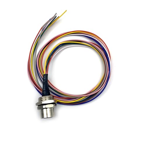 1.64ft M12 8 Pin A Code Conector Hembra Impermeable IP67 miniatura 4