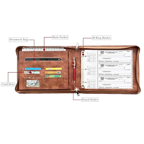 Classeur chèques 3 anneaux : protégez vos documents avec ce journal de bord - 3