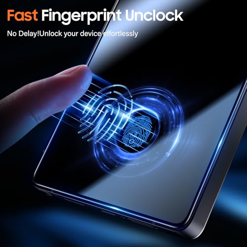 Image of UniqueMe 2 Pack for Samsung Galaxy S25 Ultra Privacy Screen Protector - [Fingerprint Unlocking] Easy Installation,Bubble-Free,Anti-Spy,Privacy Screen for S25 Ultra Tempered Glass,3D Full-coverage