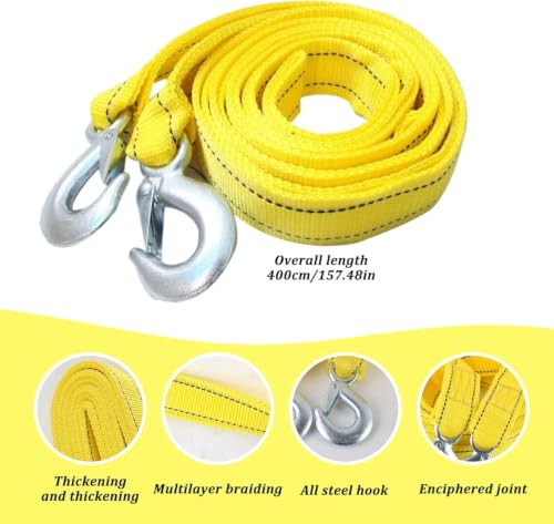 Cuerda de remolque alta resistencia con cable de seguridad todoterreno 5