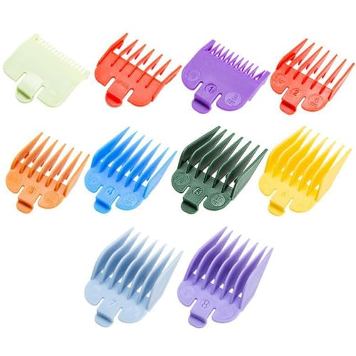 10 Piezas De Peine De Límite De Cortadora De Pelo De Colores Reemplazo Corte Peine Choice para Cortapelos y Afeitadoras corporales Recortadora Maquina Accesorios