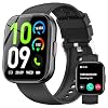 Smart Watches for Men Women Answer/Make Call, 1.85" Fitness Watch with 120+ Sports Modes, Heart Rate/Blood Oxygen/Activity Tracker, Pedometer, IP68 Smartwatch for iOS Android Samsung Black, 1.85
