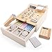 New Classic Toys 10651 Wooden Cash Register with Play Money, Scanner and Bank Card, White 200 x 165 x 110mm