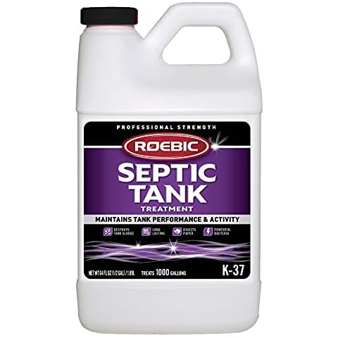 Roebic K-37-H Septic Tank Treatment: 64-Ounce, Promotes Efficient Breakdown, Reduces Odors, Prevents Clogs for Smooth Septic System Operation Cover