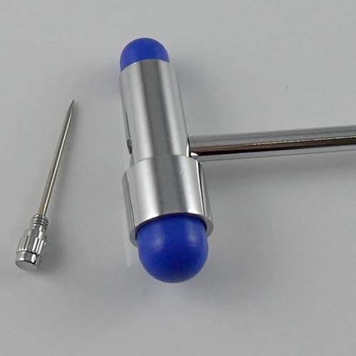 DECHOUS Multifunktionaler Neurologischer Reflexhammer Mit Doppeltem Kopf Medizinischer Perkussionshammer Blau Edelstahlgriff Inklusive Nadel Und Pinsel Für Präzise Reflexuntersuchungen