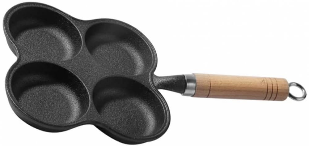 Poêle à œufs 4 tasses poêle à œufs moule frit antiadhésif multi-œufs casserole avec poignée antidérapante omelette pour petit déjeuner œuf crêpes