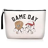 Game Day Makeup Bag Gifts for Mom from Daughter Mom Gifts Baseball Gifts for Baseball Lovers Fans Players Mommy Mum Mother Friend Zipper Pouch Bag for Appreciation Mothers Day Birthday Cosmetic Bag