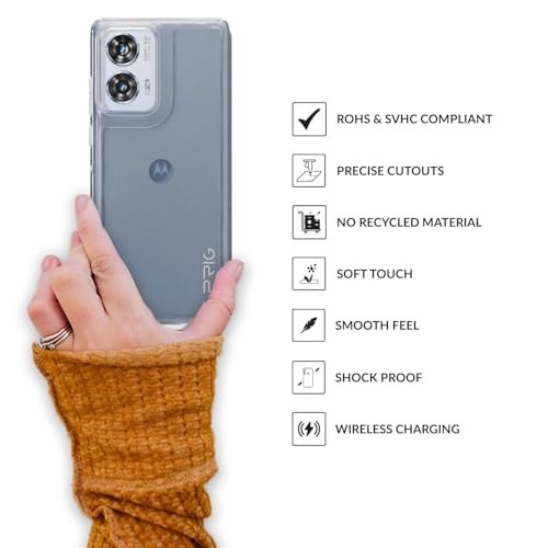 Image of SPRIG Compatible with Moto G96 FusionCrystal Back Cover Drop Tested Shock Proof Mobile Case for Men, Women, Boys and Girls with Camera Protection (Transparent)