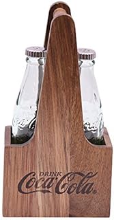 Coca-Cola CC339NW Salt and Pepper Shaker Set with Wood Crate