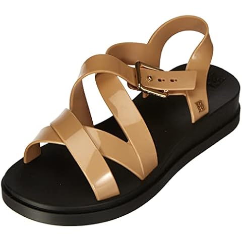 Zaxy Women's PLENA Sand AD Sandal, Black/Beige, 3 UK Cover